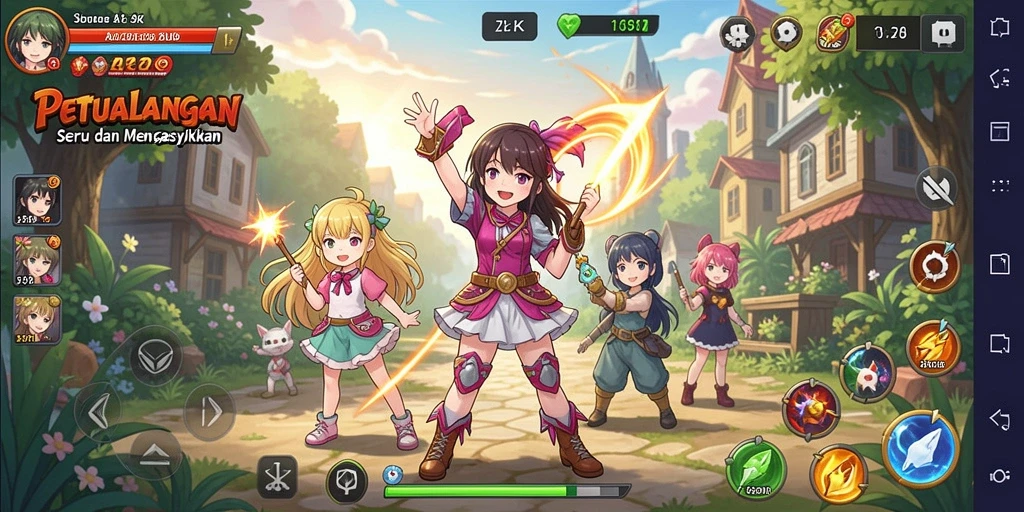 Tampilan gameplay yang mendebarkan dan penuh aksi dalam 369ZK.