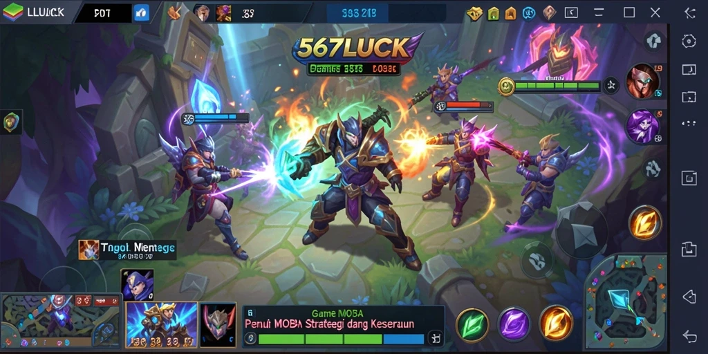Tangkapan layar dari gameplay seru di 567LUCK MOBA.