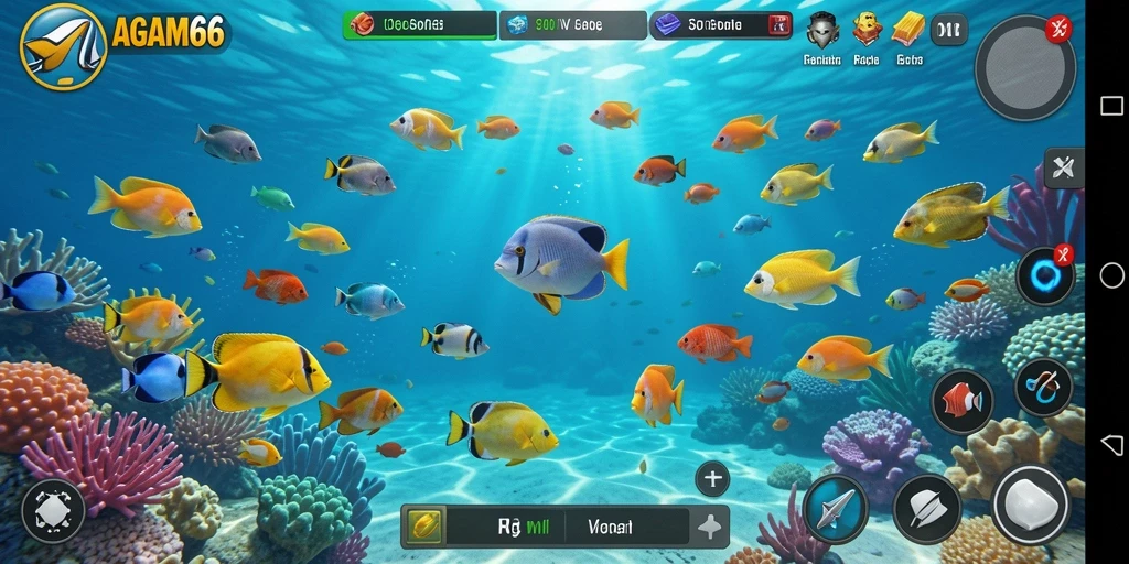 Gameplay seru menembak ikan dalam AGAM66.