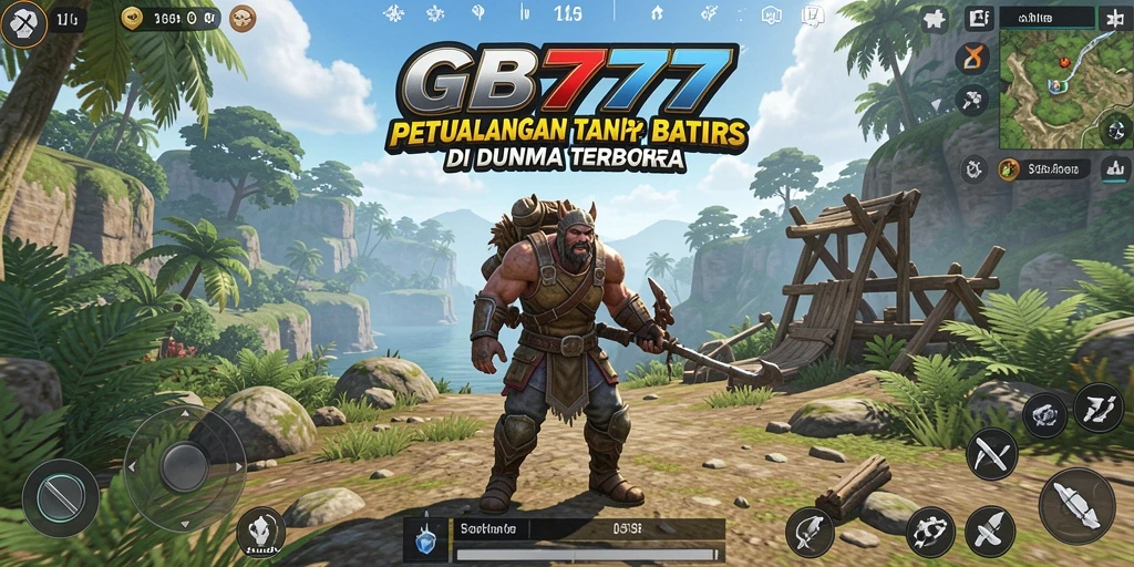 Screenshot gameplay GB777 menampilkan eksplorasi dunia terbuka yang luas.