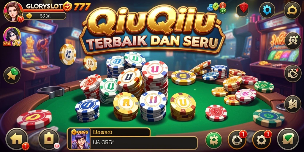 Tampilan gameplay seru di GLORYSLOT777 dengan kartu QiuQiu.