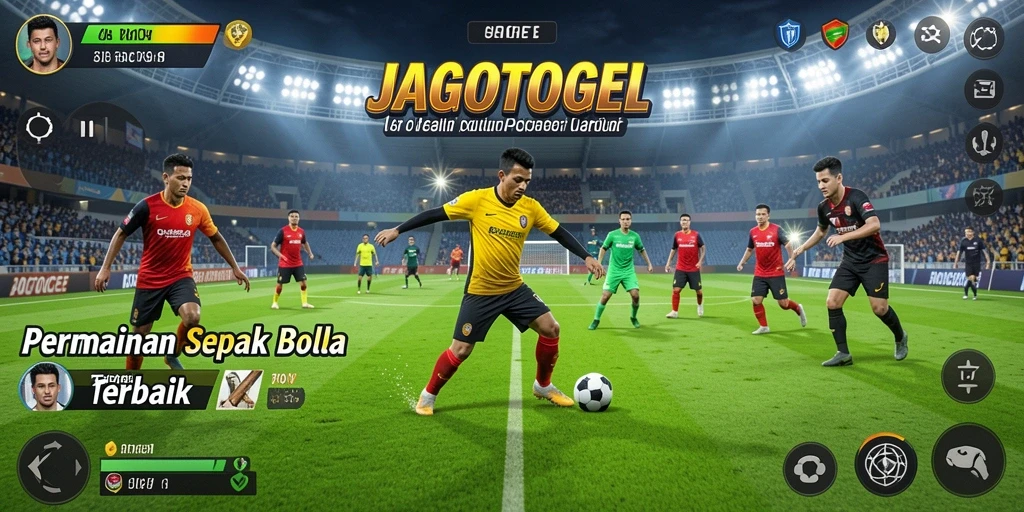 Tampilan gameplay sepak bola yang seru dan mendebarkan di JAGOTOGEL.