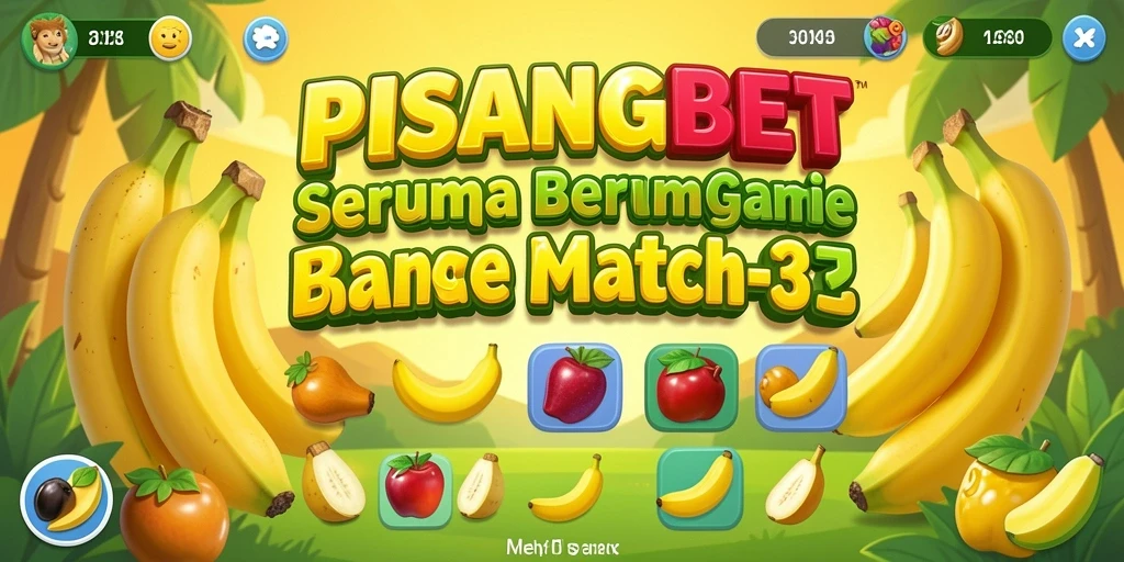 Screenshot PISANGBET menunjukkan gameplay seru mencocokkan buah pisang.