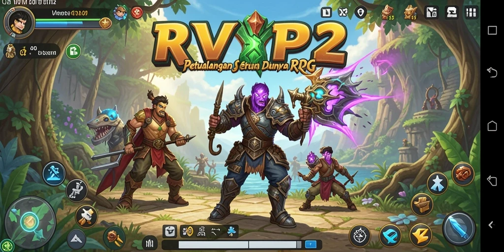 Tampilan menarik dari gameplay RPG dalam RVIP2.