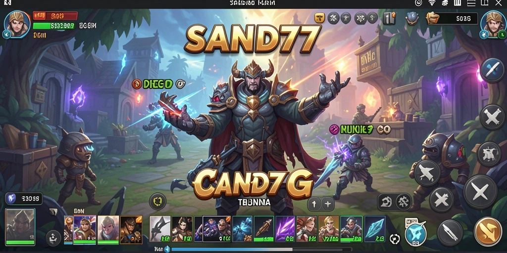 Gameplay seru di SAND77 yang penuh dengan strategi dan pertempuran.